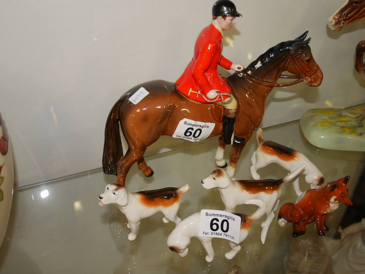 Beswick Huntsman + dog and fox