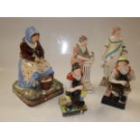 Pearlware figures etc.