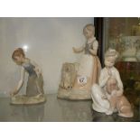 3 x Lladro figures