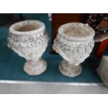 Pair of garden urns