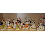 Collection of Staffordshire figures