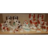 Collection of Staffordshire dogs