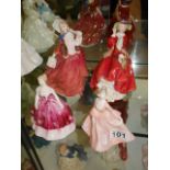 4 Doulton Lady Figures