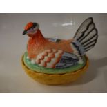 Staffordshire Hen ( crack to lid )
