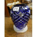 Blue glass vase