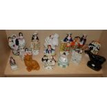 Collection of Staffordshire figures