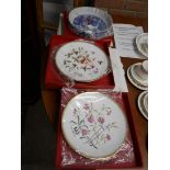 Spode floral plates and Spode dish