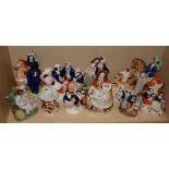 Collection of Staffordshire figures