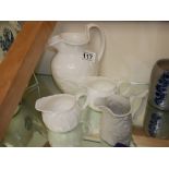 4 x white pottery items