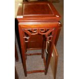 Oriental mahogany plant stand