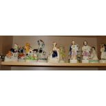 Collection of Staffordshire figures