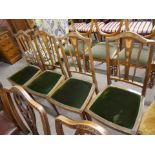 4 x Edwardian inlaid chairs