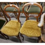 2 x Victorian dining chairs