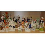 Collection of Staffordshire figures