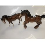 2 x Beswick horses