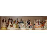 Collection of Staffordshire figures