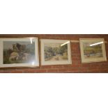 3 framed country scenes of sheep