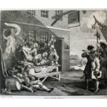 WILLIAM HOGARTH, A COLLECTION OF SIXTY LATE 19TH CENTURY BLACK AND WHITE ENGRAVINGS Various scenes