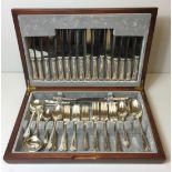 A 20th CENTURY SILVER PLATER PART CANTEEN, Eight place setting,comprising of two sets of knives
