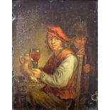 AFTER DAVID TENIERS THE YOUNGER, AN 18TH CENTURY OIL ON PANEL 'The Merry Drinker (Le Buveur