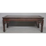 A 19TH CENTURY CHINESE RECTANGULAR LOW TABLE, Probably Hua Li