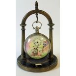BOVET,SWISS,AN EARLY 19th CENTURY CHINESE SILVER AND ENAMEL EROTIC POCKET WATCH, The dial
