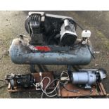 E10 AIR COMPRESSOR Along with two other motors. (h 78cm x l 130cm x w 35cm)