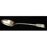 A WILLIAM IV SILVER BASTING SPOON Of plain form with fiddle pattern handle, hallmarked London, 1831.