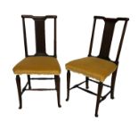 ATTRIBUTED TO RICHARD NORMAN SHAW, A PAIR OF MAHOGANY SIDE CHAIRS The unusual reeded back splat over