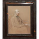 LDC?, A VICTORIAN PASTEL Portrait of a seated gentleman, monogrammed 'LDC' and dated 1877, contained
