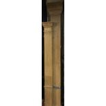 TWO PAIRS OF CARVED PINE ARCHITECHTURAL COLUMNS. (217cm x 30cm)