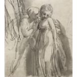 THOMAS STOTHARD, 1755 - 1834, AN EARLY SKETCH FOR A DRAWING ILLUSTRATED IN IDO WILLIAMS' EARLY