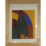 A CONTEMPORARY ABSTRACT LITHOGRAPH PRINT Signed lower right 'Keith Dip 1', together with an Art Deco