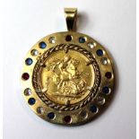 A VICTORIAN 22CT GOLD SOVEREIGN Having a portrait bust of Queen Victoria and George and dragon to