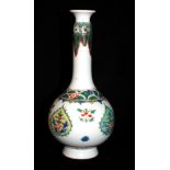 A ELEGANT KANGXI FAMILLE VERTE BOTTLE VASE For the Islamic market, the globular sides decorated with