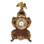 PAYNE, LONDON, A 19TH CENTURY TORTOISESHELL AND GILT METAL BOULLE STYLE MANTLE CLOCK Having an eagle