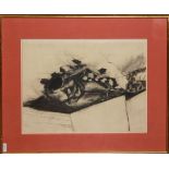 TWO 20TH CENTURY CHARCOAL NUDE STUDIES A female seated on a chair, inscribed to frame 'David Smith