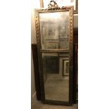 THREE 19TH CENTURY MIRRORS To include gilt framed, mahogany cushion framed and a rosewood