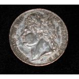 A GEORGIAN SILVER HALF CROWN COIN, DATED 1820 Portrait of George III wearing a laurel wreath,