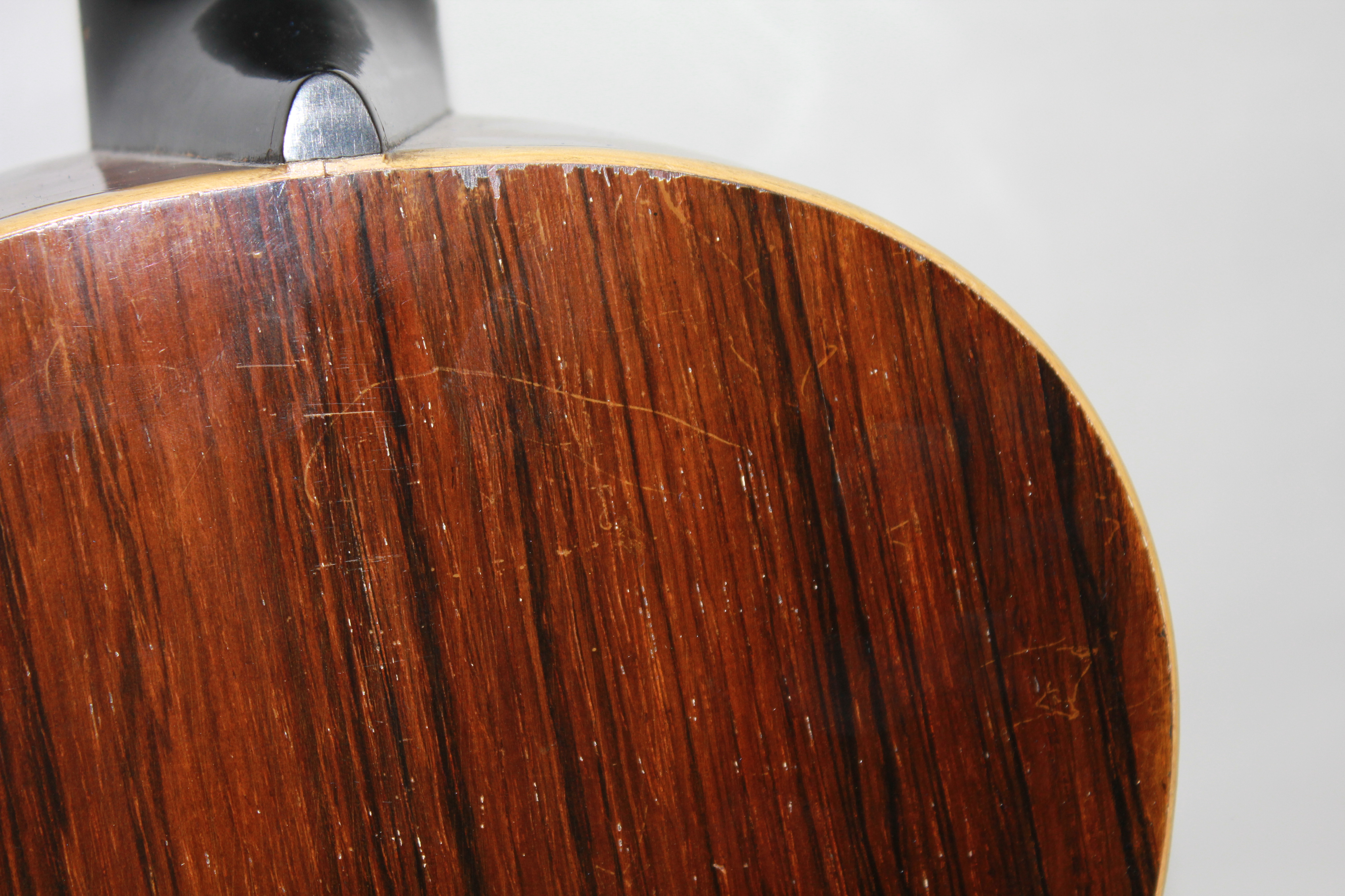 A 19TH CENTURY FRENCH PARLOUR GUITAR Complete with original wooden coffin case. - Image 10 of 11