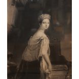 AFTER THOMAS SULLY, CHARLES EDWARD WAGSTAFF, A 19TH CENTURY ENGRAVING 'Victoria in her Coronation