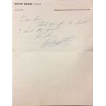 AN ORIGINAL AUTOGRAPHED LETTER FROM RINGO STAR Hand written on official notepaper from the Adelphi