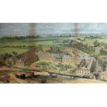 A 19TH CENTURY HAND COLOURED TOPOGRAPHICAL ENGRAVING 'The Licensed Victualler's Asylum, Old Kent Rd,