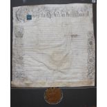 A GEORGE III CHARTER TO LUKE FOX, 1757 - 1819 The Judge of the Court of Common Plea's in Ireland,