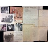 A COLLECTION OF VINTAGE ROLLING STONES MEMORABILIA Including autographs on note paper, Mick
