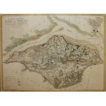 AN 18TH CENTURY HAND COLOURED MAP 'The Isle of White', by John Heywood, June 4th 1781, taken from