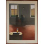 KATE GAULT, A 20TH CENTURY PASTEL Titled 'Sunday Morning', interior scene, bearing gallery label