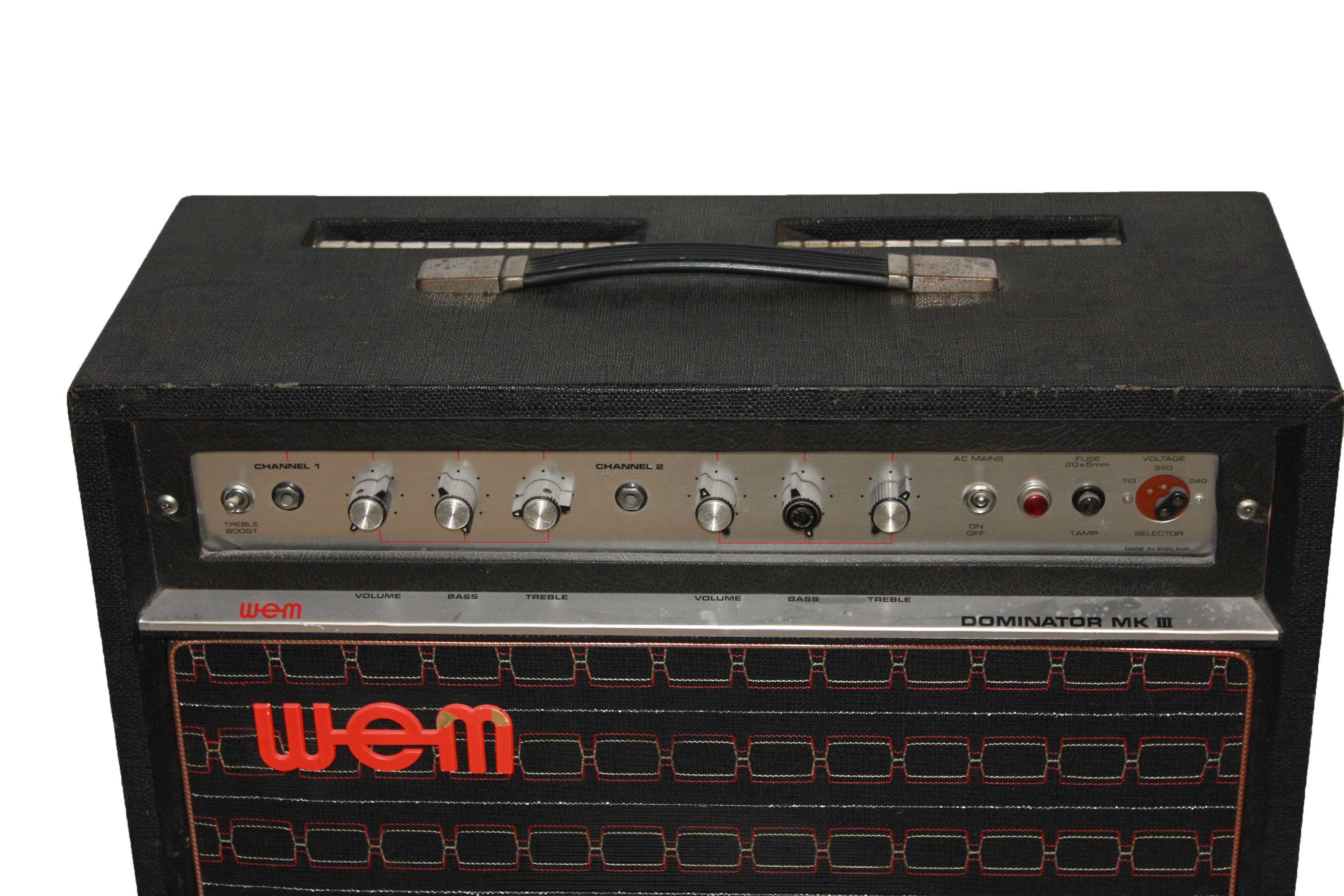 A 1970'S WEM DOMINATOR MK III The silvered front with two input channels. - Image 2 of 2