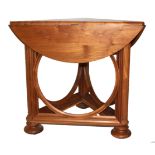 COMMISSIONED BY THE LUTYENS FAMILY, A SOLID WALNUT DEHLI OCCASIONAL TABLE Triangular top with