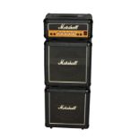 A MARSHALL LEAD 12, 3005 MINI STACK GUITAR AMP, CIRCA 1990 Complete with two Marshall speaker